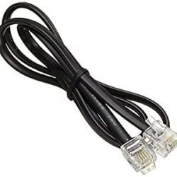 1 Telephone Modem Line Cable Wire 4 core RJ11 (Black) 4Meter