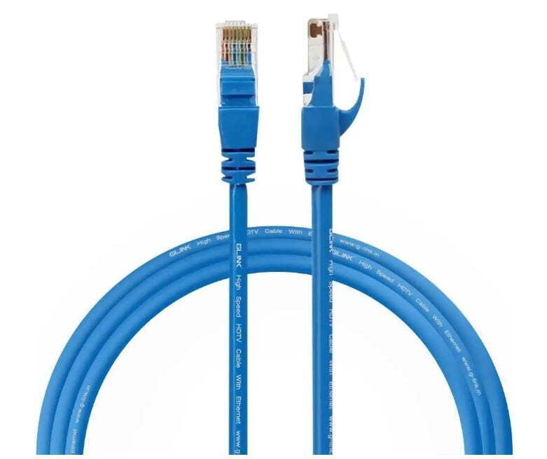 CAT 6 RJ45 Ethernet Cable - High-Speed Gigabit LAN Network Patch Cable, for Reliable Internet Connectivity 1m (Blue)
