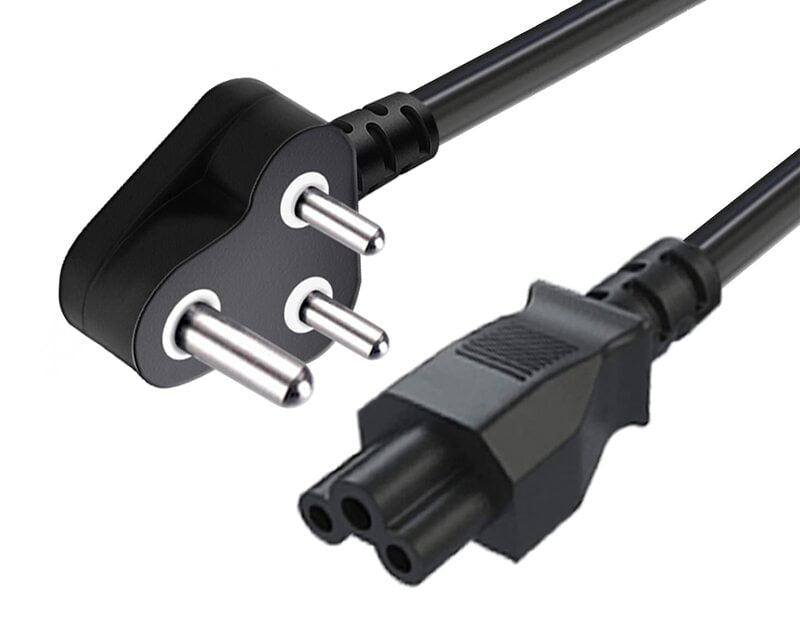 Laptop Power Cable Cord 1.8 Mtr 3 Pin Adapter Heavy Duty (Black) - Image 2