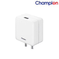 1 Champion 20W Quick Charging Wall Adapter - High-Speed Charger for iPhone, Android, and USB-C Devices (White)