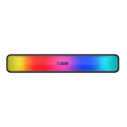 1200x1200-1_4e9b0075-ab38-499b-9ada-d67eaa8471cc.jpg Portronics Radian 16W Bluetooth Stereo Soundbar with Multicolour LED Lights, FM Radio, Built in Mic, Aux in 3.5mm (Black)