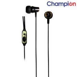 1400x1400 Champion CHAMP401 In-Ear Earphones with Mic – Premium Sound Quality & Comfortable Fit (Black)