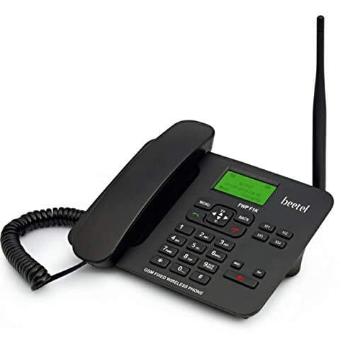 Beetel F1K GSM Fixed Wireless Phone, Support Quad band 2G,LCD Display,Speed Dial,Two way Speaker phone & Adjustable Volume (Black)
