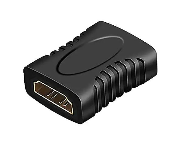 HDMI Female to Female Type-A Coupler Extender | Converter for HDTV, TV Stick, Chromecast, Laptop, Projector (Black)