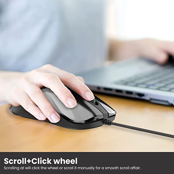 Portronics Toad 26 Wired Optical Mouse with 1500 DPI, Optical Orientation, Click Wheel, 1.35M Cable Length - Image 3