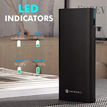 Portronics Power M 10K 10000 mAh Metal Housing Power Bank with Dual Input (Type C + Micro USB) & Triple Output - Image 3