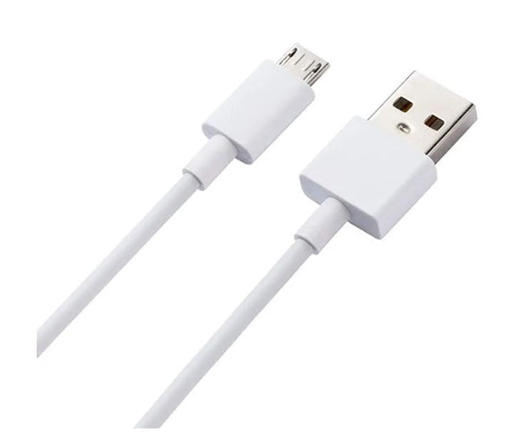 Micro USB Charging Cable 2.4A PVC 30 CM - Compatible with Power Bank ,Headphones ,Neckband and Other USB Devices (White) - Image 3