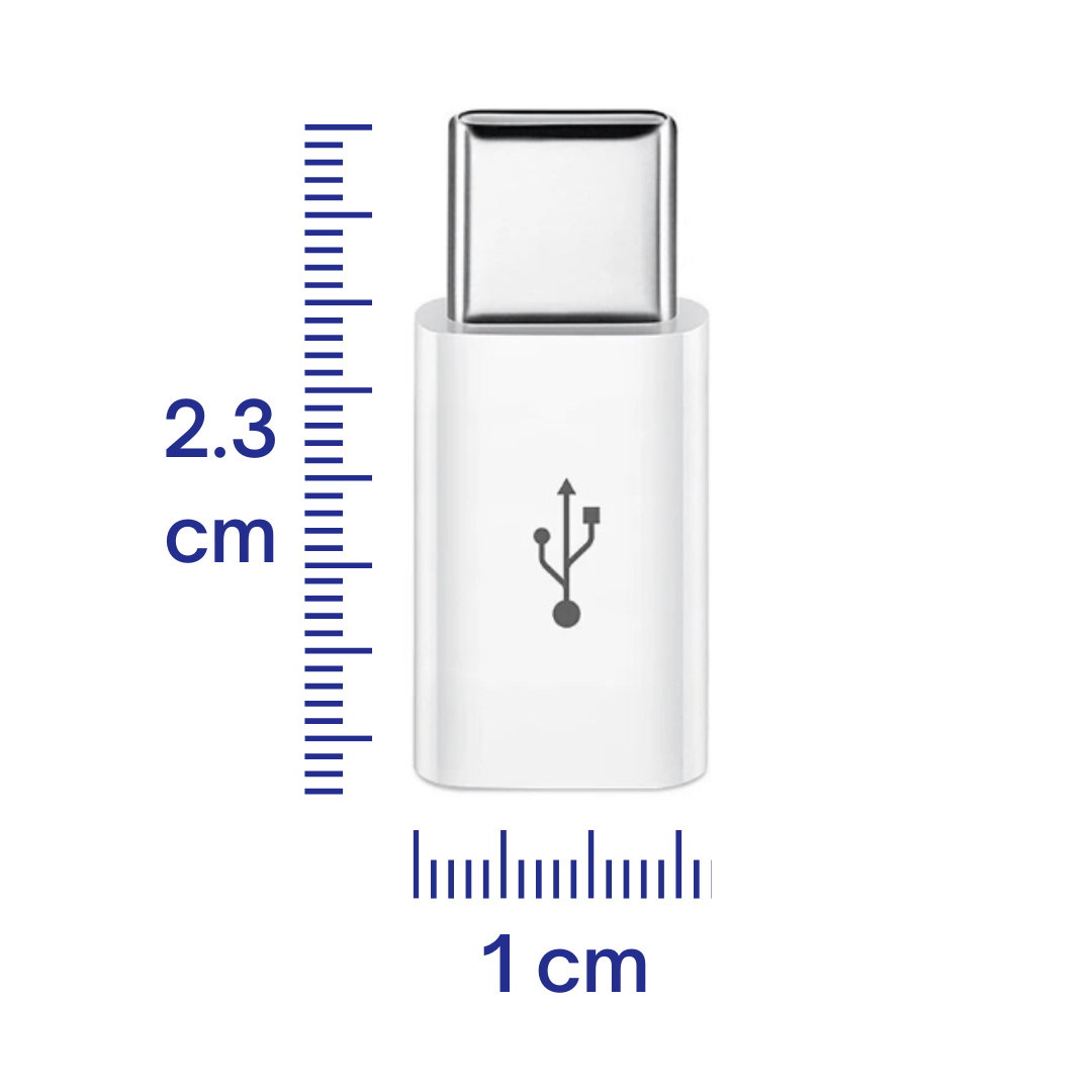 Champion USB Type C Adapter, Micro USB to USB C Adapter, Data Syncing and Charging Adapter (White) - Image 2