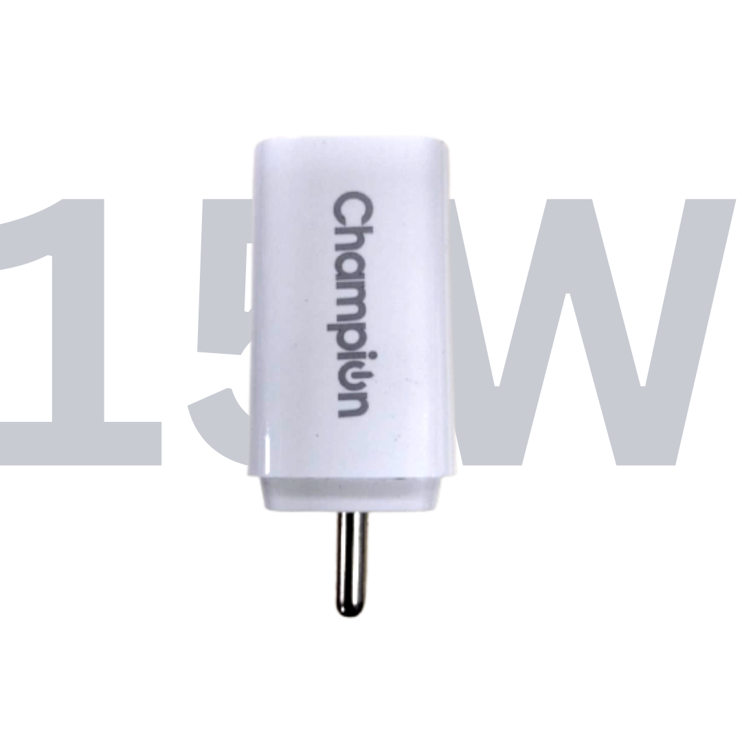 Champion 3A Quick Charging 2 USB Port 15W Fast Charger Adapter (White) - Image 4