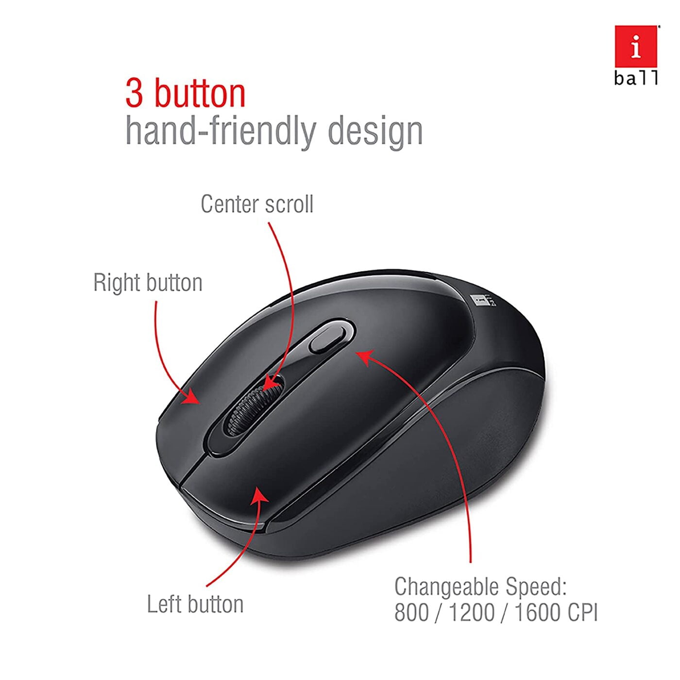 iBall Magical Duo 2 Wireless Deskset - Keyboard and Mouse I Alkaline Battery I High speed Optical Mouse I Long Battery Life I Smart semi-multimedia keyboard (Black) - Image 3