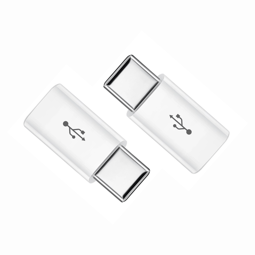 Champion USB Type C Adapter, Micro USB to USB C Adapter, Data Syncing and Charging Adapter (White) - Image 3