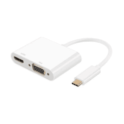 38 Type-C TO HDMI + VGA, USB C to HDMI 4K+VGA Adapter (Thunderbolt 3 Compatible)