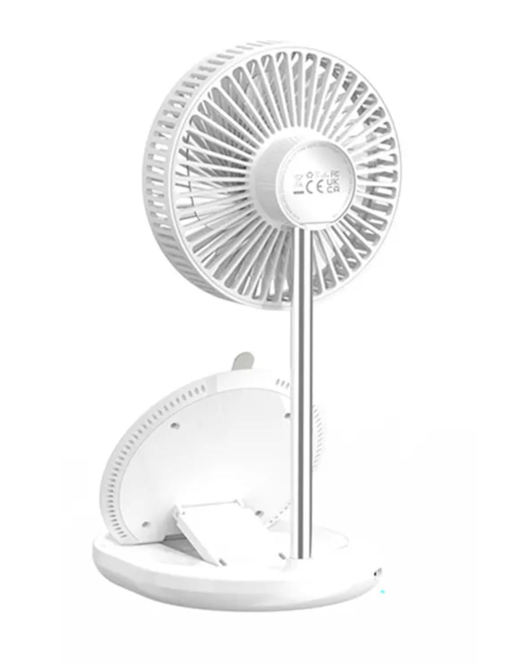 USB Mini Fans 2 in 1 Table Phone Stand With Fast Wireless Charger - Image 3