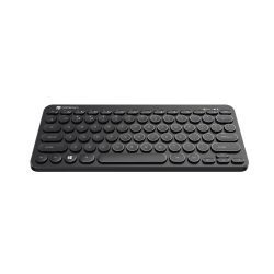 4-143.jpg Portronics Bubble Multimedia Wireless Keyboard 2.4 GHz & Bluetooth 5.0 Connectivity, Noiseless Experience, Compact Size (Black)