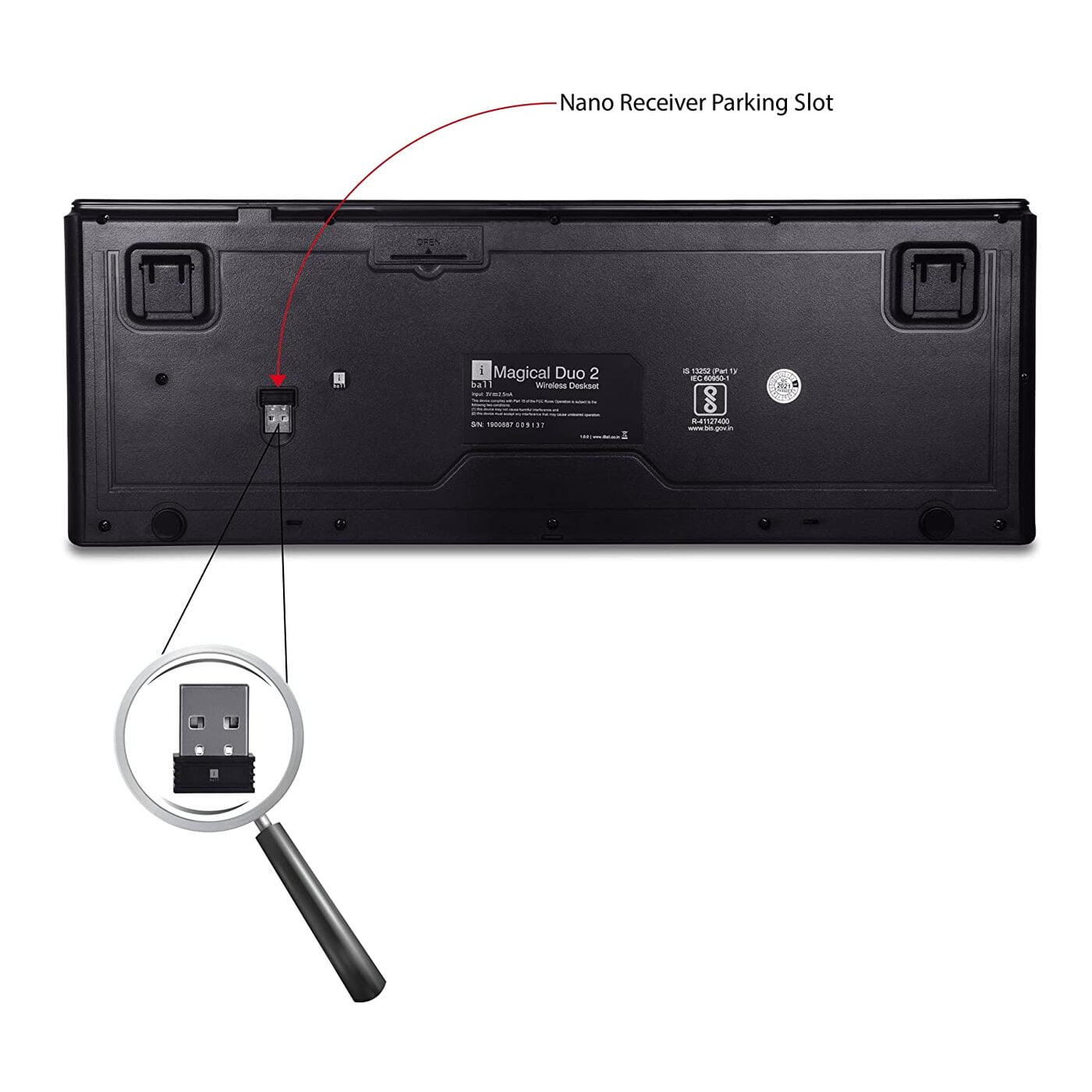 iBall Magical Duo 2 Wireless Deskset - Keyboard and Mouse I Alkaline Battery I High speed Optical Mouse I Long Battery Life I Smart semi-multimedia keyboard (Black) - Image 4