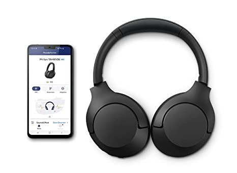 PHILIPS Wireless Headphones TAH8506BK, Sleek Design with Noise Cancelling Pro - Image 2