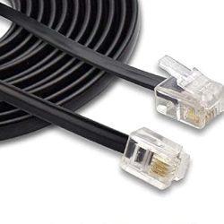 41Zbtu3QdzL._SX425_ Telephone Modem Line Cable RJ11 4 Core (Compatible with Landline Phone, Line Cable, Black )
