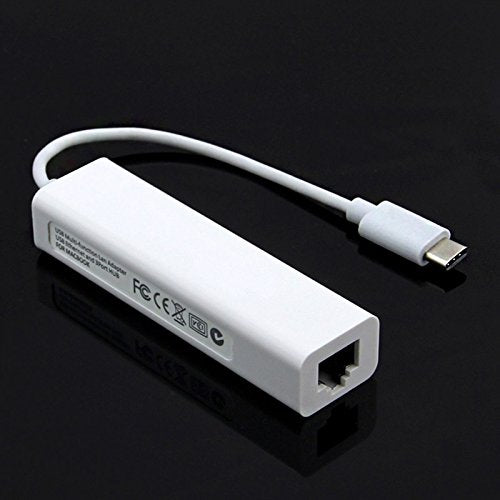 Type C to LAN Macbook Fast Ethernet Adapter USB 2.0 3 Port HUB RJ45 100Mbps for MacBook (White) - Image 3