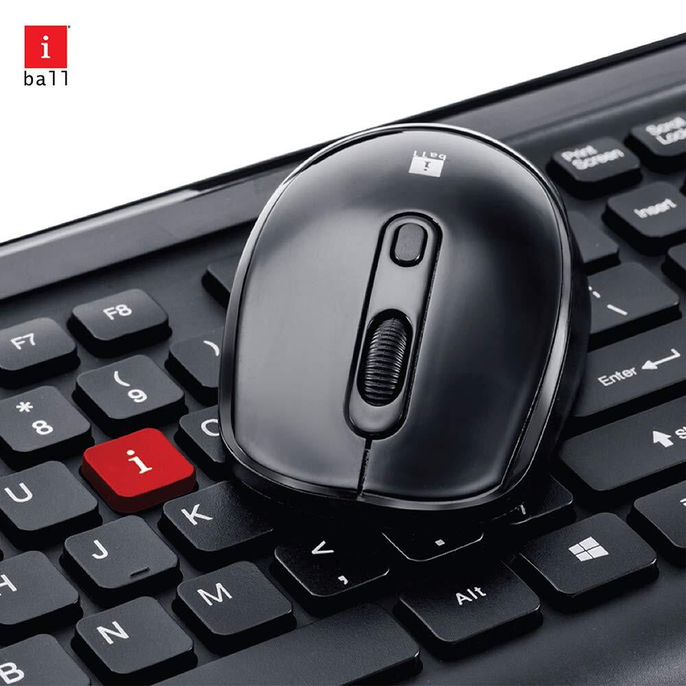iBall Magical Duo 2 Wireless Deskset - Keyboard and Mouse I Alkaline Battery I High speed Optical Mouse I Long Battery Life I Smart semi-multimedia keyboard (Black) - Image 5