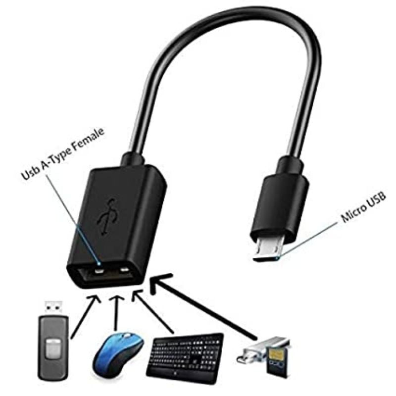 Micro to USB Female OTG Cable (Black) - Image 5
