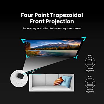 Portronics Beem 300 Wi-Fi Multimedia LED Projector with 250 Lumens, Built-in Speaker, Screen Mirroring, 2.4Ghz Wi-Fi Connectivity (Black) - Image 3