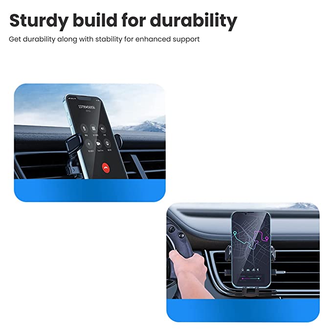 Portronics Clamp Y Adjustable Mobile Holder for Car with 360°Rotational,One Click Release Button,(Black) - Image 4