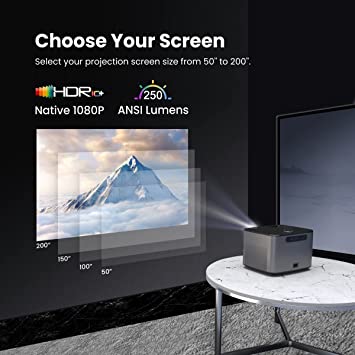 Portronics Beem 300 Wi-Fi Multimedia LED Projector with 250 Lumens, Built-in Speaker, Screen Mirroring, 2.4Ghz Wi-Fi Connectivity (Black) - Image 2