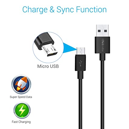 Portronics Konnect Core Plus 2M Fast Charging 3A Micro USB Cable for Android Phones (Black) - Image 4