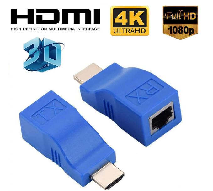 HDMI to RJ45 Network Cable Extender Converter Repeater Over Cat 5E/6 1080p up to 30M for HDTV, PS4 - Image 5