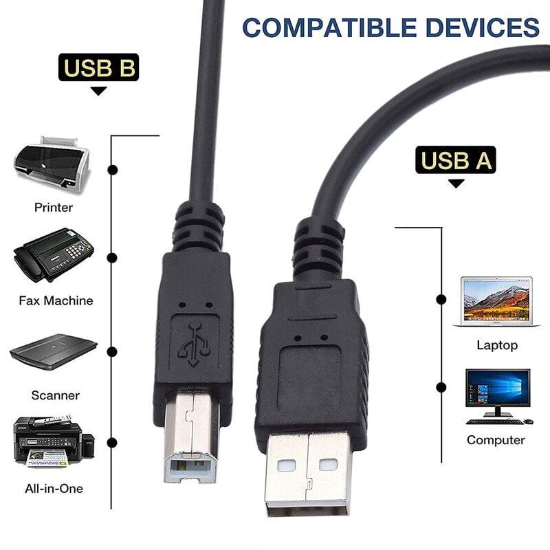 Champion USB Printer Cable | USB A to B High-Speed Cord for Printers & Scanners - Image 3