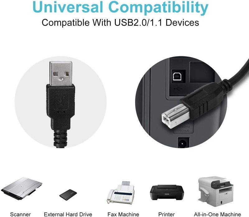 Champion USB Printer Cable | USB A to B High-Speed Cord for Printers & Scanners - Image 5
