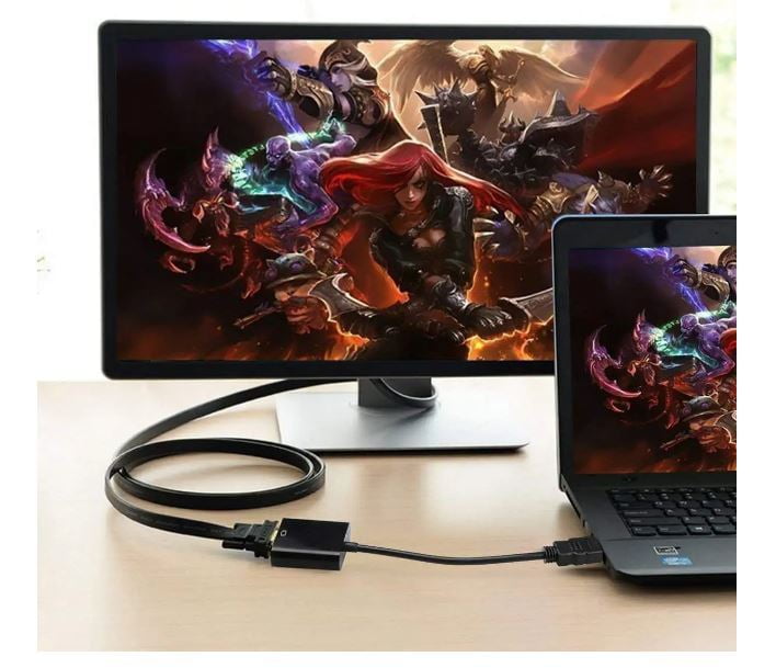 HDMI to VGA Adapter Male to Female for Computer, Desktop, Laptop, PC, Monitor, Projector, HDTV, Media Players, Xbox and More (Black) - Image 3