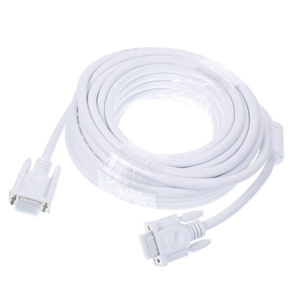 VGA TO VGA Cable Compatible with HDTV, LCD TV, LED TV, Computer Monitor and Laptop -10mtr (White) - Image 2