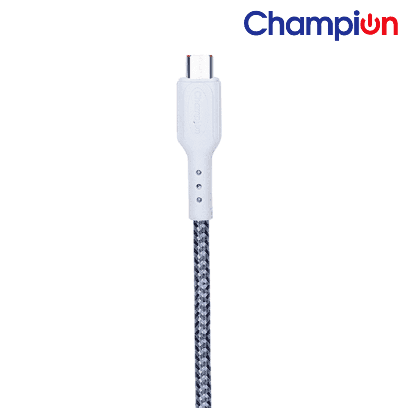 Champion USB to Micro 2.4Amp Data Sync & Charging Cable Braided 1M for all Android & Micro USB Devices (Grey) - Image 4