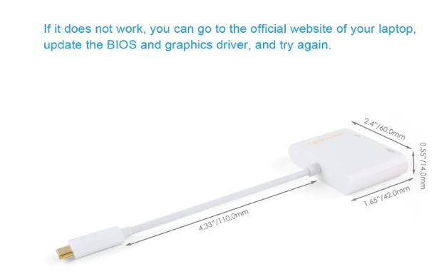 Type-C TO HDMI + VGA, USB C to HDMI 4K+VGA Adapter (Thunderbolt 3 Compatible) - Image 5