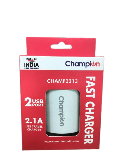 Champion 10.5 W 2.1 A Multiport Mobile Charger For Smartphone (White) - Image 4