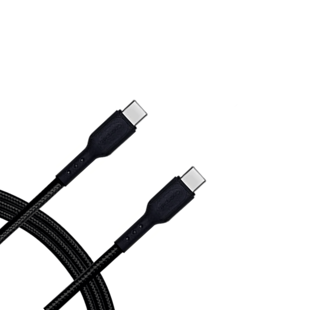 Champion Type-C to C 35W PD Data Sync & Fast Charging Cable Braided for Compatible with Mobiles Phones, Tablets, Power Banks & Type-C Devices (Black) - Image 3
