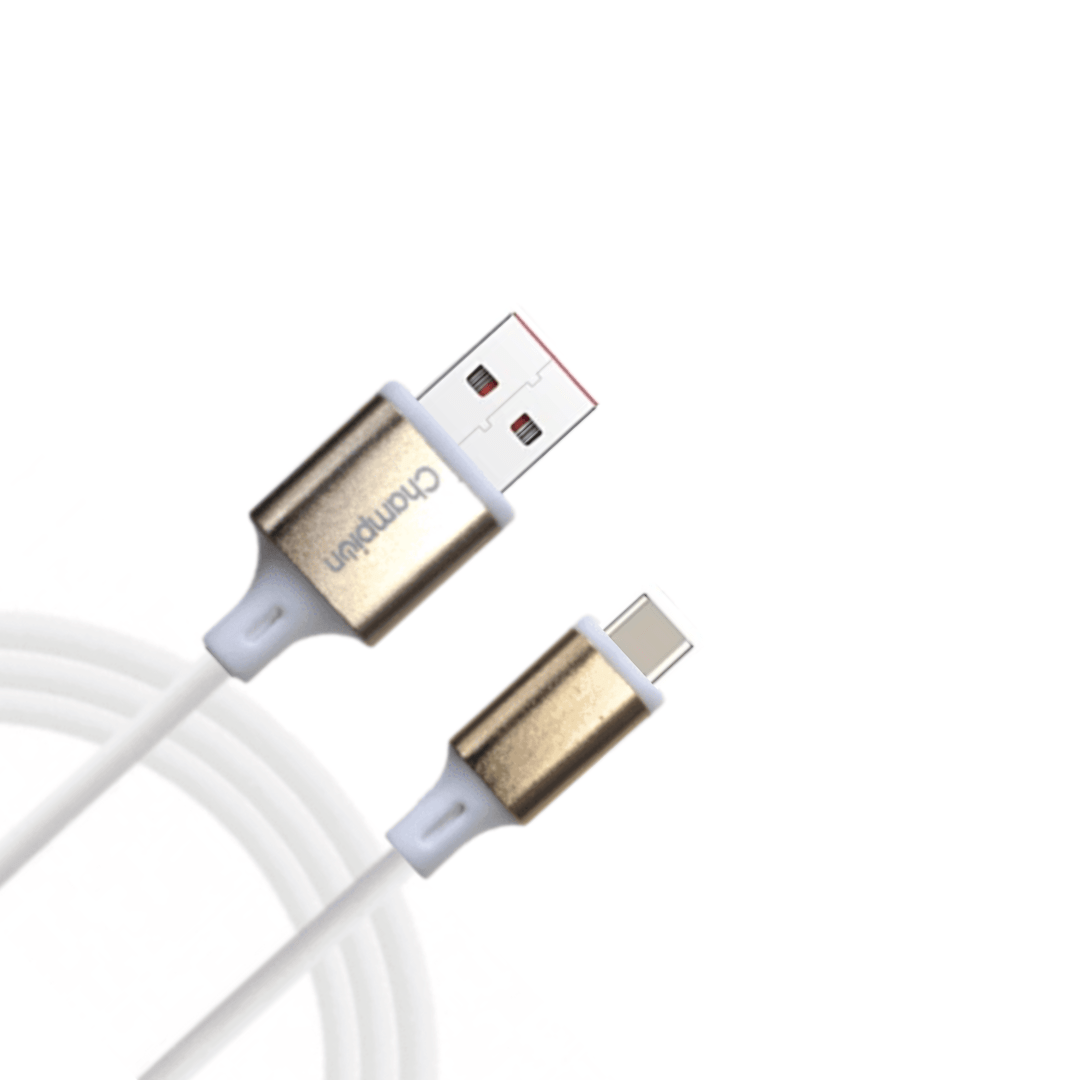 Champion USB to Type-C 3Amp Data Sync & Charging Cable Metal 1M for all Android & USB Type-C Devices (Golden) - Image 3