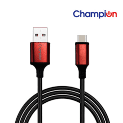 OG 2nd 2 (45) Champion USB to Type-C 3Amp Data Sync & Charging Cable Metal 1M for all Android & USB Type-C Devices (Red)