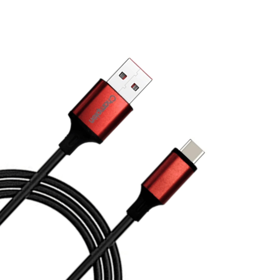 Champion USB to Type-C 3Amp Data Sync & Charging Cable Metal 1M for all Android & USB Type-C Devices (Red) - Image 3