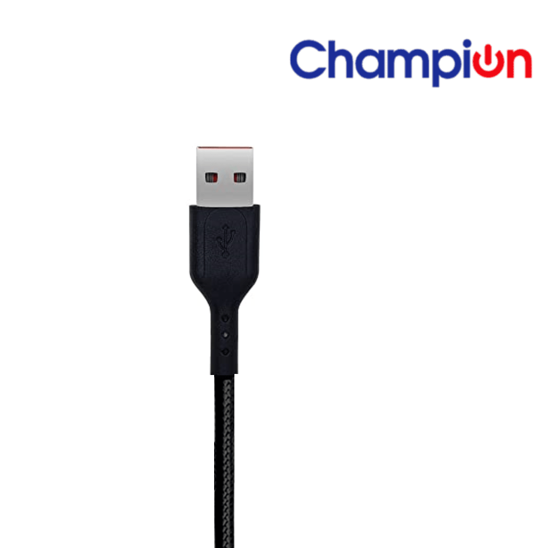 Champion USB to Type-C 3Amp Data Sync & Charging Cable Braided for all Android & Type-C Devices (Black) - Image 4