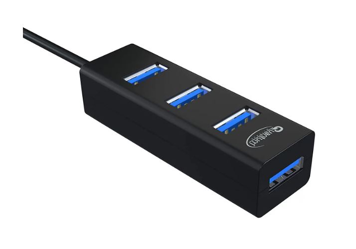 USB 3.0 Hub with 4 Ports, Hi-Speed Data Transfer, LED Indication, DC 5V Power Jack & Fuse Protection For Multi Device Connection, Plug Play Usage - Image 2