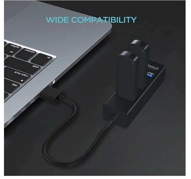 USB 3.0 Hub with 4 Ports, Hi-Speed Data Transfer, LED Indication, DC 5V Power Jack & Fuse Protection For Multi Device Connection, Plug Play Usage - Image 6