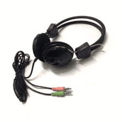 Wired Headphones (AD-302) with Mic & Volume Control ,Dual 3.5mm Jack for Audio & Microphone ,Stereo Sound, Compatible with PC, Laptop, Mac