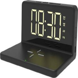 freedom-4a-desktop-wired-wireless-portronics-original-imafpzbuffyvjv8h Portronics Freedom 4A Digital Alarm Clock with 15 W Fast Wireless Mobile Charger, Compatible with iPhone and Other Qi-Enabled Devices (Black)