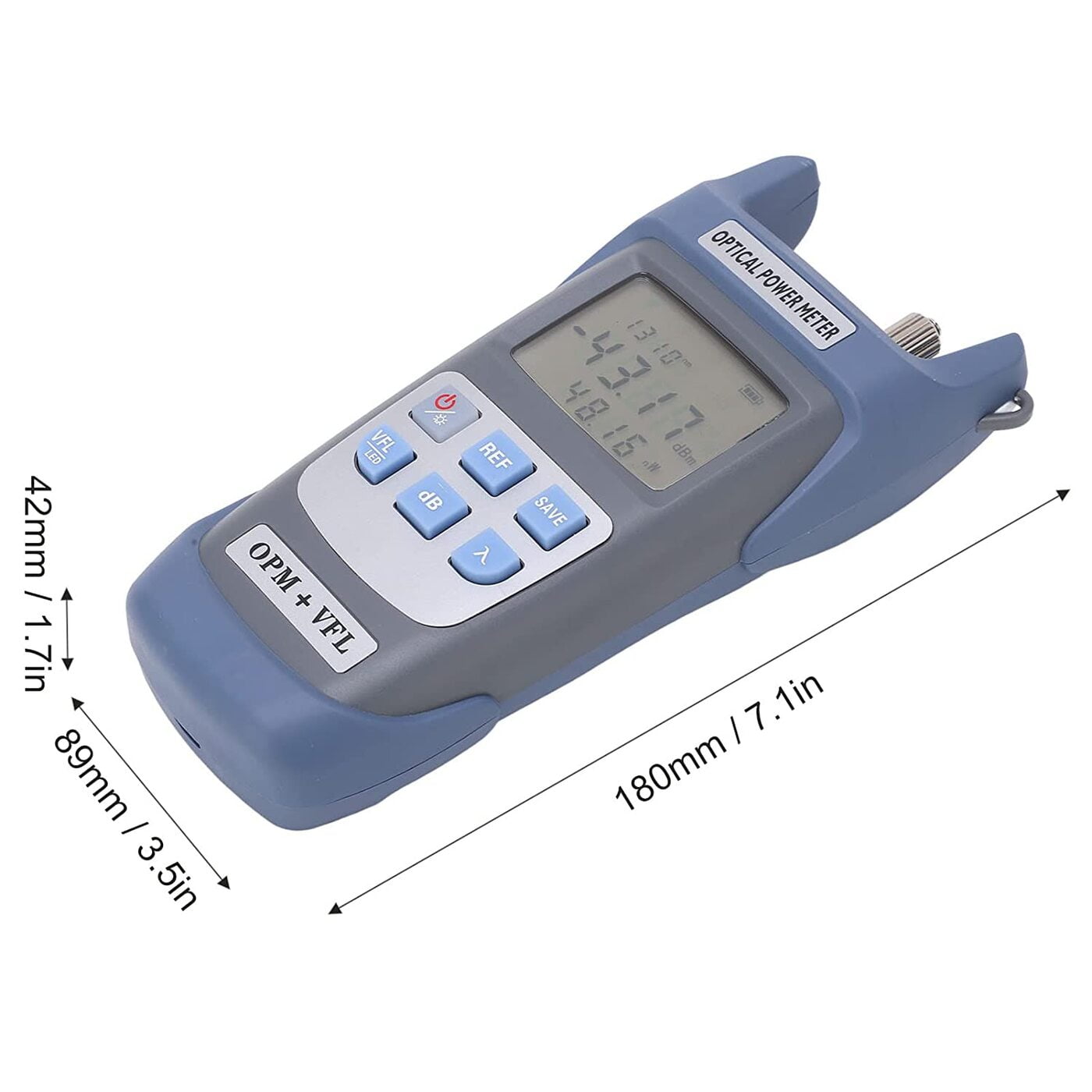 VTech Fiber PON Optical Power Meter for EPON GPON xPON, CCTV & FTTx / FTTH ONT / OLT, OLT-ONU 1310/1490/1550nm Digital Battery Tester - Image 3