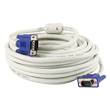 VGA Male to Male ,15-Pin Cable/Adapter for PC, Monitor, Projector, Laptop, TV, LCD/LED- 1.5Mtr (White) - Image 2