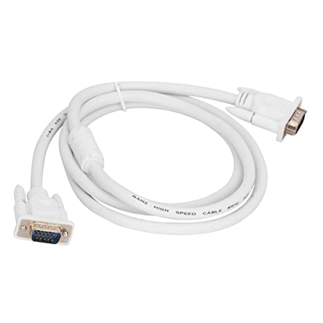 VGA Male to Male ,15-Pin Cable/Adapter for PC, Monitor, Projector, Laptop, TV, LCD/LED- 1.5Mtr (White) - Image 3