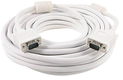 VGA Male to Male ,15-Pin Cable/Adapter for PC, Monitor, Projector, Laptop, TV, LCD/LED- 10Mtr (White) - Image 3