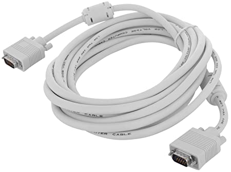 VGA Male to Male ,15-Pin Cable/Adapter for PC, Monitor, Projector, Laptop, TV, LCD/LED-5Mtr (White) - Image 2